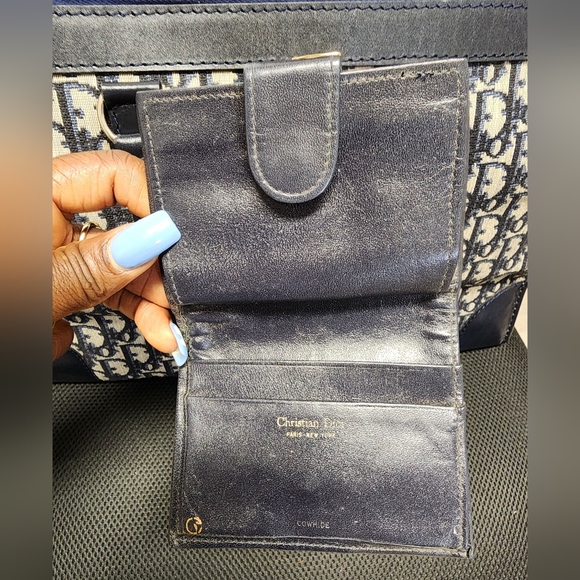 Auth Dior Trotter Montiagne Navy Boston Bag And Wallet Bundle - Picture 8 of 15